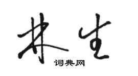 駱恆光林生草書個性簽名怎么寫