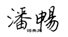 王正良潘暢行書個性簽名怎么寫
