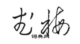 駱恆光武梅草書個性簽名怎么寫