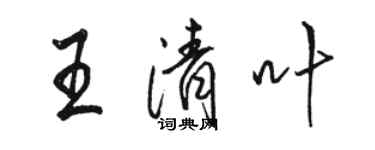 駱恆光王清葉行書個性簽名怎么寫