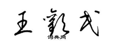 梁錦英王歡民草書個性簽名怎么寫