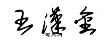 朱錫榮王漢金草書個性簽名怎么寫