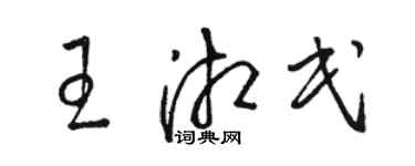 駱恆光王湘民草書個性簽名怎么寫