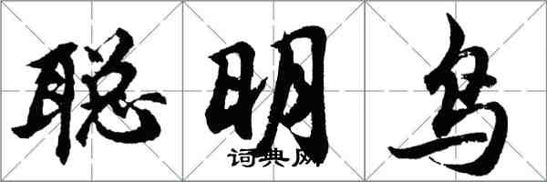 胡問遂聰明鳥行書怎么寫