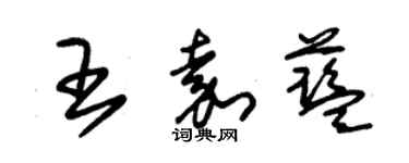 朱錫榮王嘉藍草書個性簽名怎么寫