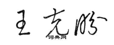 駱恆光王克盼草書個性簽名怎么寫