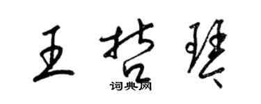 梁錦英王哲琴草書個性簽名怎么寫