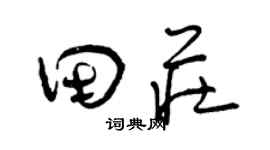 曾慶福田莊草書個性簽名怎么寫