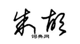 朱錫榮朱胡草書個性簽名怎么寫