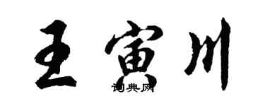 胡問遂王寅川行書個性簽名怎么寫