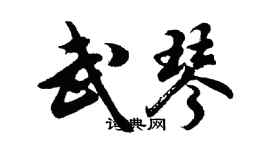 胡問遂武琴行書個性簽名怎么寫