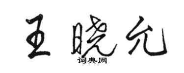 駱恆光王曉允行書個性簽名怎么寫