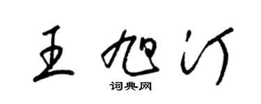梁錦英王旭汀草書個性簽名怎么寫