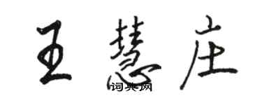 駱恆光王慧莊行書個性簽名怎么寫
