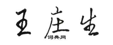 駱恆光王莊生行書個性簽名怎么寫