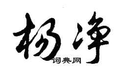 胡問遂楊淨行書個性簽名怎么寫