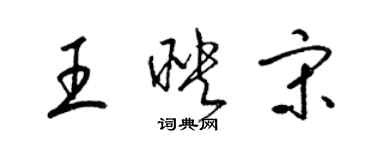 梁錦英王映宋草書個性簽名怎么寫