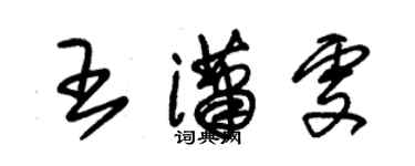 朱錫榮王瀟雯草書個性簽名怎么寫