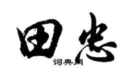胡問遂田忠行書個性簽名怎么寫