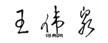 駱恆光王偉泉草書個性簽名怎么寫