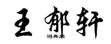 胡問遂王郁軒行書個性簽名怎么寫