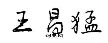 曾慶福王昌猛行書個性簽名怎么寫