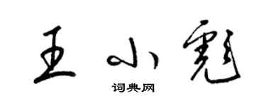 梁錦英王小彪草書個性簽名怎么寫