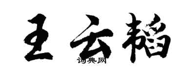 胡問遂王雲韜行書個性簽名怎么寫