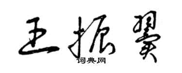 曾慶福王振翼草書個性簽名怎么寫