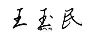 王正良王玉民行書個性簽名怎么寫