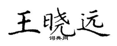 丁謙王曉遠楷書個性簽名怎么寫