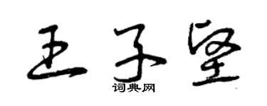 曾慶福王子堅草書個性簽名怎么寫