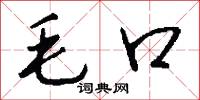 毛口怎么寫好看