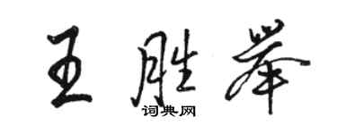 駱恆光王勝舉行書個性簽名怎么寫