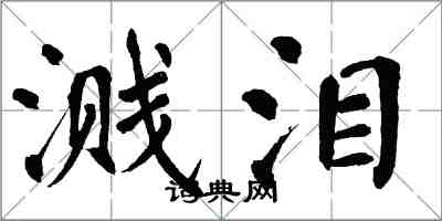 翁闓運濺淚楷書怎么寫