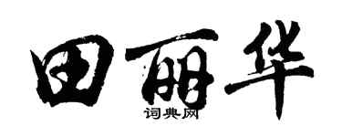 胡問遂田麗華行書個性簽名怎么寫