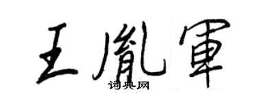 王正良王胤軍行書個性簽名怎么寫