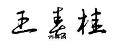 曾慶福王春桂草書個性簽名怎么寫