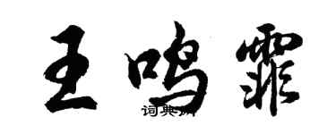 胡問遂王鳴霏行書個性簽名怎么寫