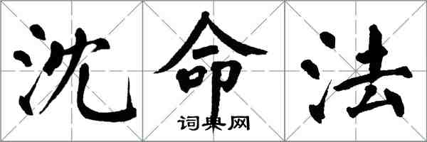 翁闓運沈命法楷書怎么寫