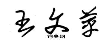 朱錫榮王文苹草書個性簽名怎么寫