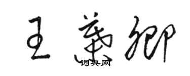 駱恆光王葉卿草書個性簽名怎么寫