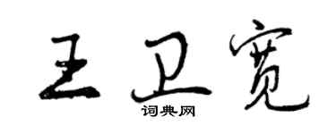 曾慶福王衛寬行書個性簽名怎么寫