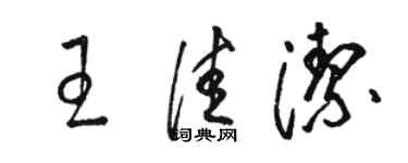 駱恆光王佳潔草書個性簽名怎么寫