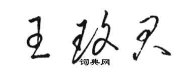 駱恆光王玫君草書個性簽名怎么寫