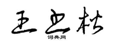曾慶福王書楷草書個性簽名怎么寫
