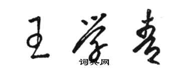 駱恆光王學青草書個性簽名怎么寫