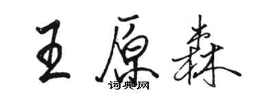 駱恆光王原森行書個性簽名怎么寫