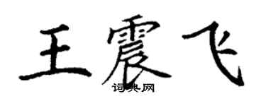 丁謙王震飛楷書個性簽名怎么寫