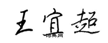 王正良王宜超行書個性簽名怎么寫